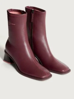 Damen HOFF Stiefel Und Stiefeletten-DATE BURGUNDER STIEFELETTE MIT ABSATZ