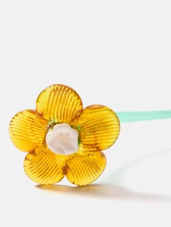 Damen/Herren HOFF Deko|Deko-MOUTHBLOWN CRYSTAL FLOWER MUSTARD