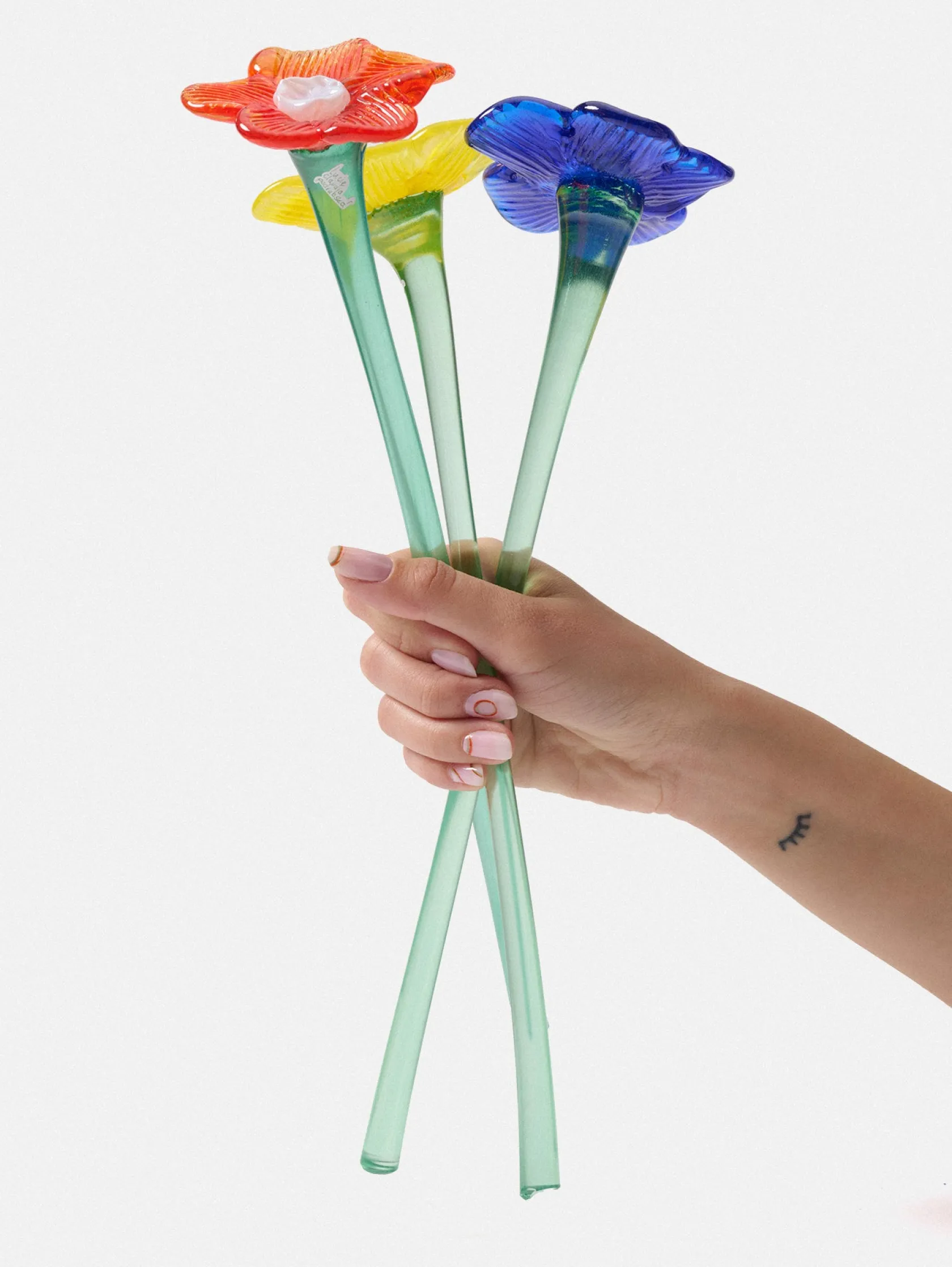 Damen/Herren HOFF Deko|Deko-MOUTHBLOWN CRYSTAL FLOWER BLUE