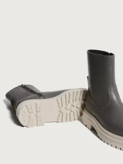 Damen HOFF Stiefel Und Stiefeletten-OFFICE GRAUER LEDERSTIEFEL