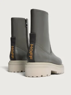 Damen HOFF Stiefel Und Stiefeletten-OFFICE GRAUER LEDERSTIEFEL