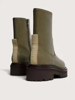 Damen HOFF Stiefel Und Stiefeletten-OFFICE GRÜNER LEDERSTIEFEL